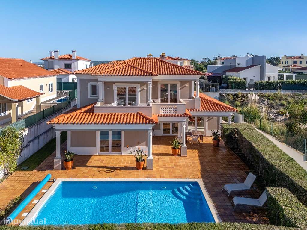 Moradia T3 com piscina, jardim, garagem e vista no Praia d'el Rey B...-47