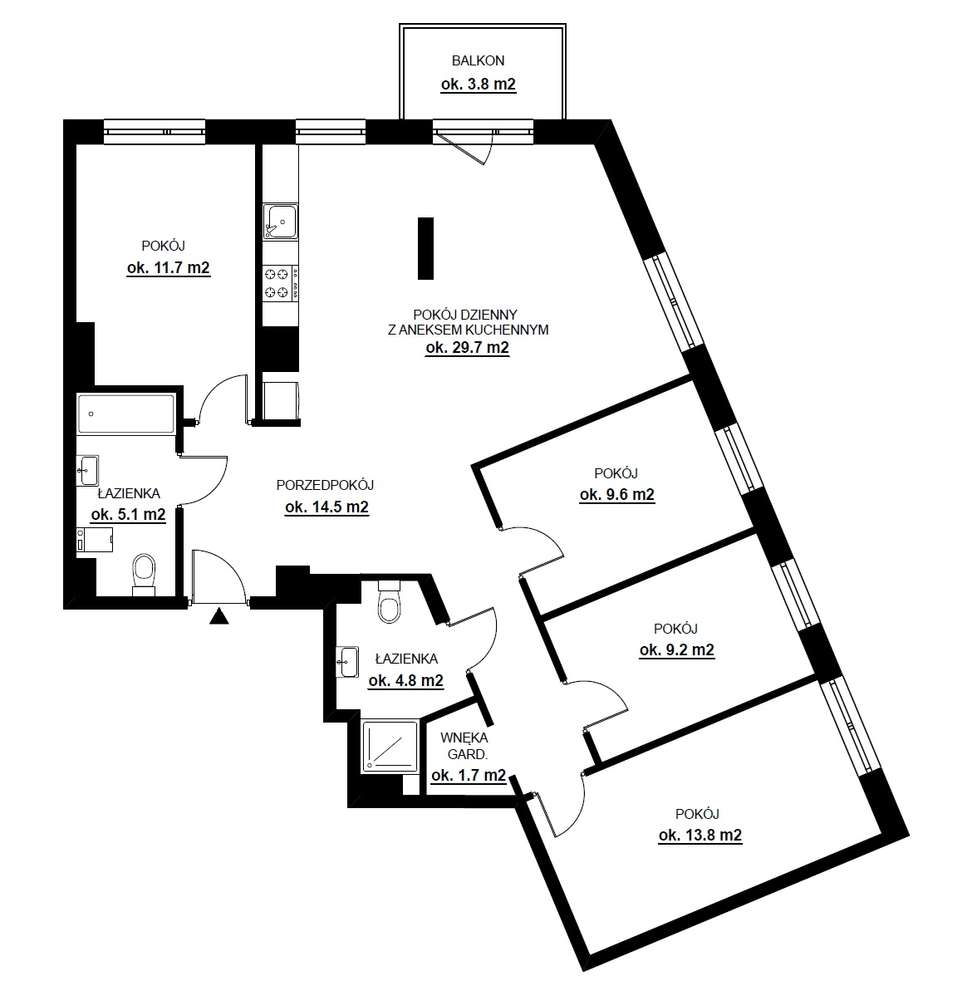 Wyjątkowe 5-cio pokojowe mieszkanie dla dużej rodziny.-13