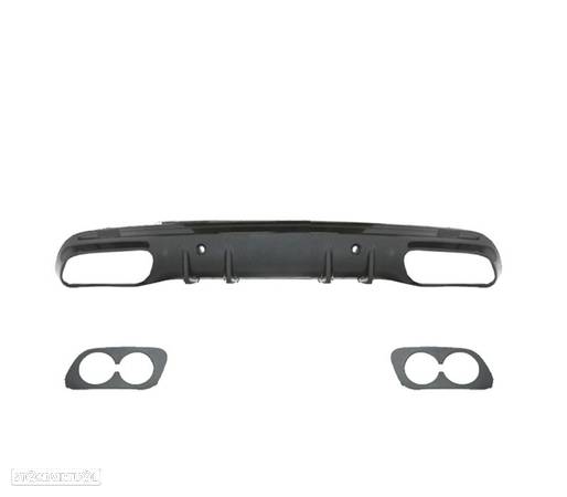 DIFUSOR PARA MERCEDES W205 SEDAN AMG 14- LOOK C43 PRETO - 3