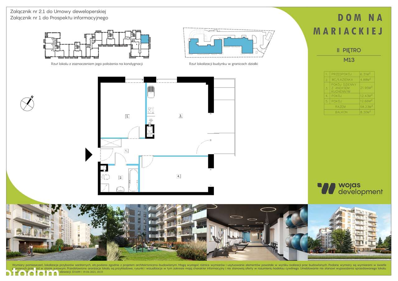 Dom na Mariackiej | mieszkanie M13 - Pełny obrazek: 3/8