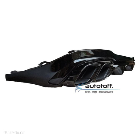 Difuzor bara spate Mercedes W213 E-Class (16-22) 63AMG Full negru lucios - 3