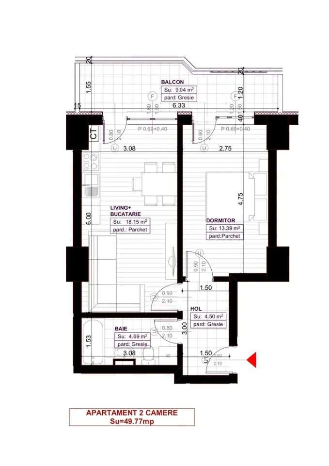 Apartament bloc nou intabulat! 2 camere Copou- Royal Town, ideal pt-7