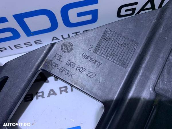 Suport / Tavita Ghidaj Far Stanga VW Golf 6 2008 - 2014 Cod: 5K0807227A - 2