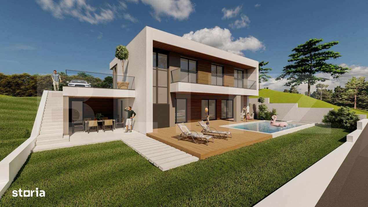 Casa moderna, 4 camere, 115 mp, in constructie, cu finalizare in septe - Imagine principală: 5/5
