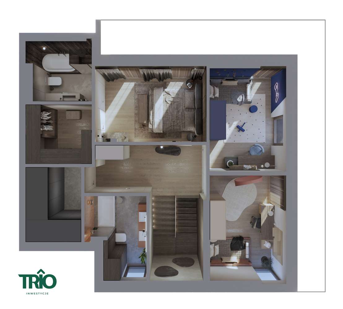 Nowoczesne domy w zabudowie bliźniaczej z garażem i ogródkiem-4