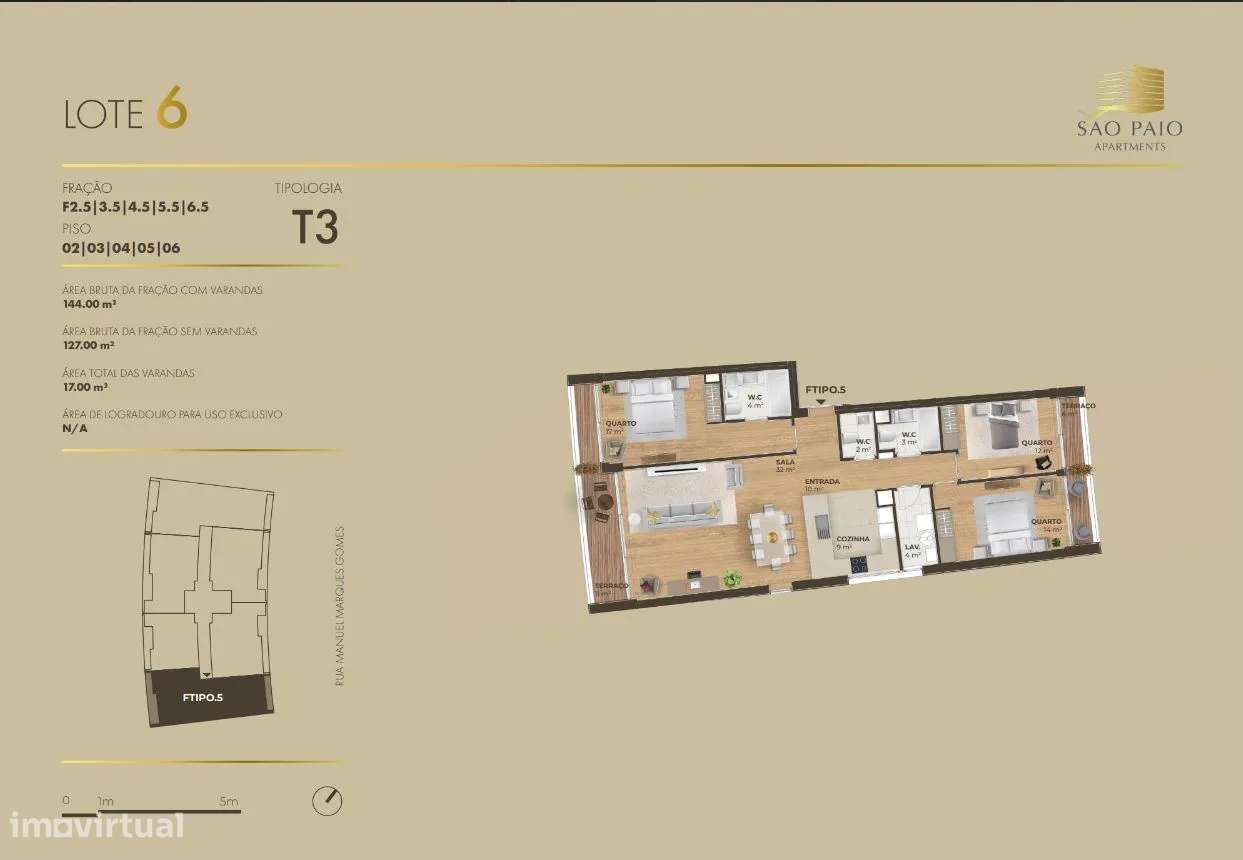 Apartamento T3 Novo c/ 2 Lugares de Garagem em Canidelo-22