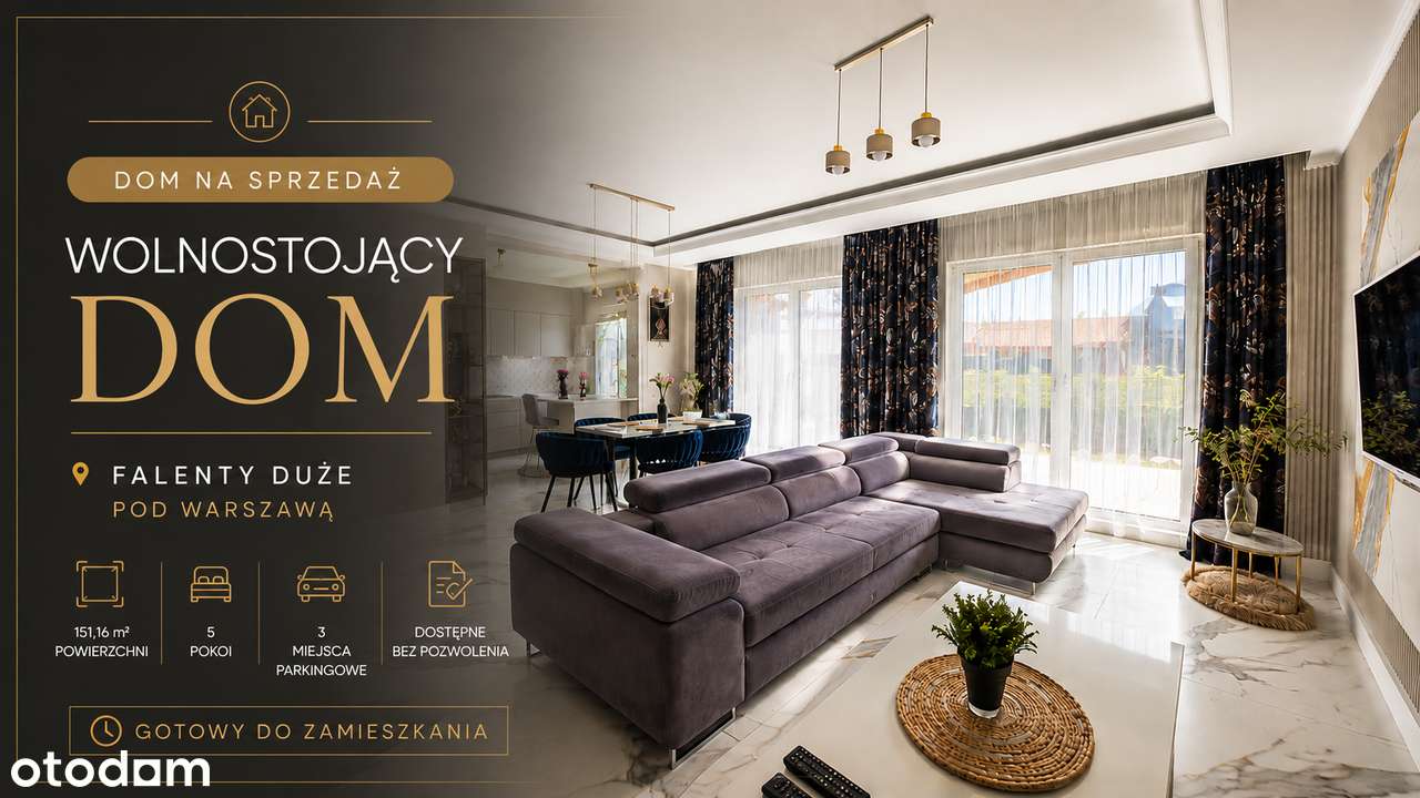 Dom na sprzedaż, 5 pokoi, 151 m², Falenty Duże