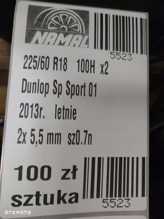 225/60R18 dunlop opony letnie 5523 - 8