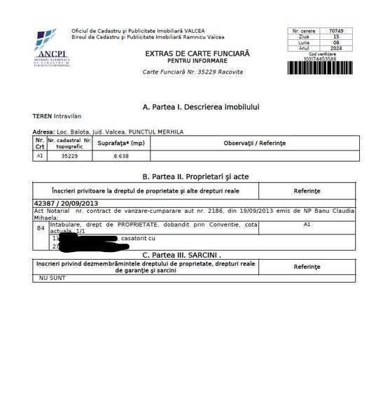 Vand Teren intravilan direct pe Valea Oltului, Balota 8800mp - Imagine principală: 5/7