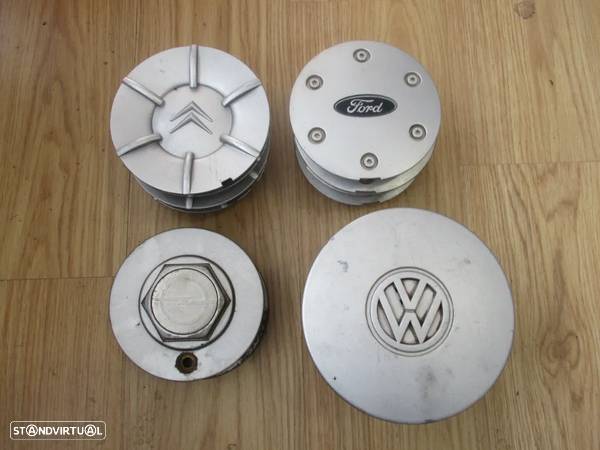 4 Centros Roda jante Citroen C3 Ford Fiesta Opel Corsa Volkswagen - 1