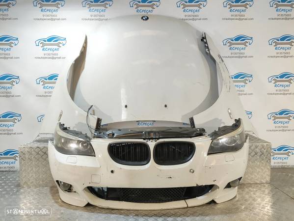 FRENTE COMPLETA BMW SERIE 5 E60 SEDAN PACK M E61 TOURING PACK M CAPOT PARACHOQUES SENSORES GUARDA-LAMAS OTICAS RADIADOR VENTILADOR FRENTE FIBRA REFORÇO - 1