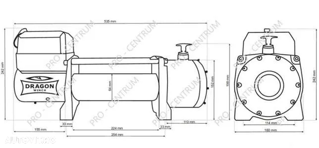 troliu electric DRAGON WINCH HD 13000lbs(5897 kg) 24V - 4