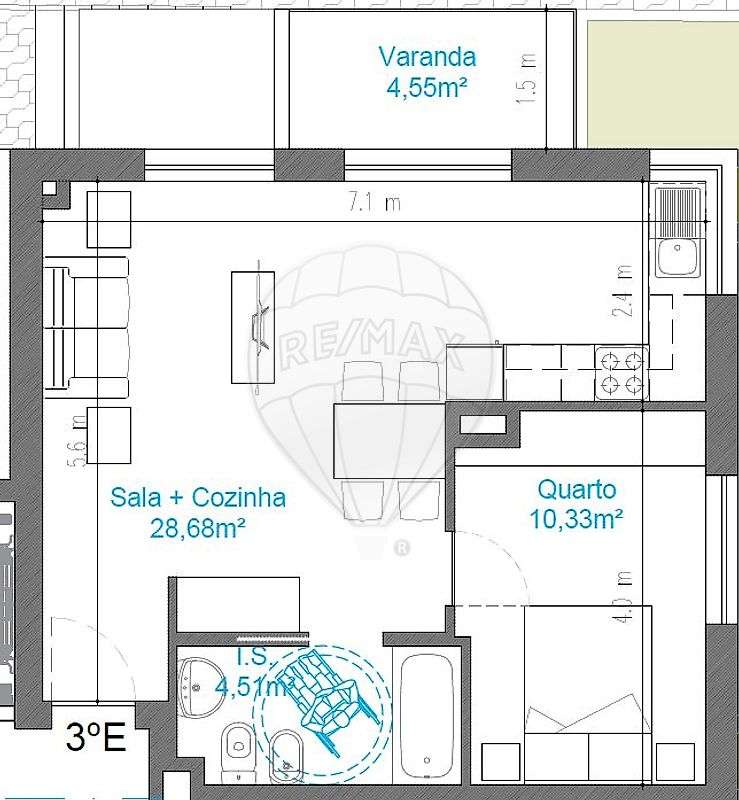 Apartamento T1 para venda - Grande imagem: 2/36