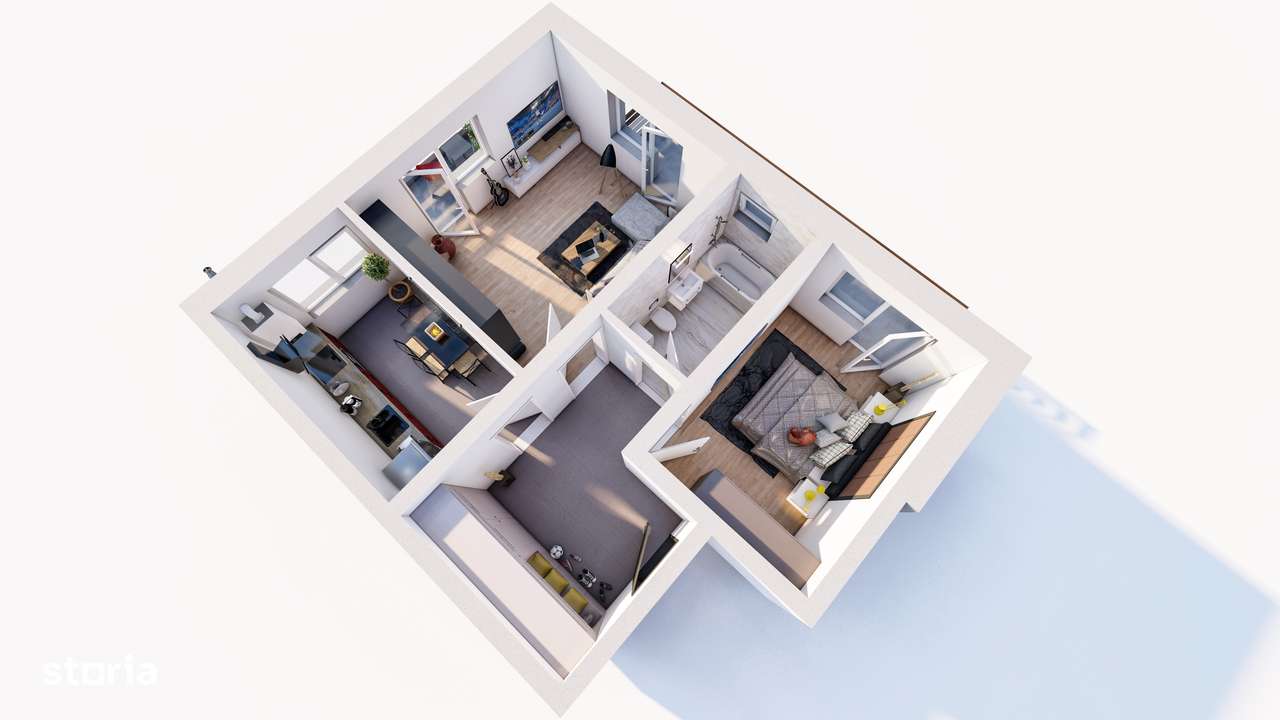 Apartament 2 camere, 56 mp, Decomandat, etaj 2, Subcetate City 2.-6