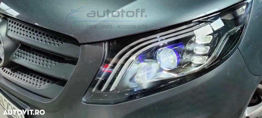 Faruri Full LED compatibil cu Mercedes Vito / V-Class W447 (2016-2020) Negru - 5