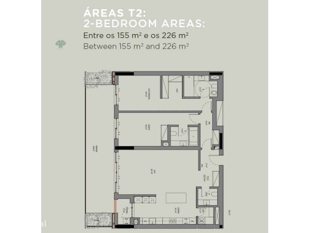 Apartamentos T2 com 2 lugares de garagem, Vila Nova de Gaia - Grande imagem: 4/4