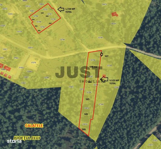 Două loturi a cate 6 terenuri în Călățele-Pădure, | 3526 mp - 1728 mp-0