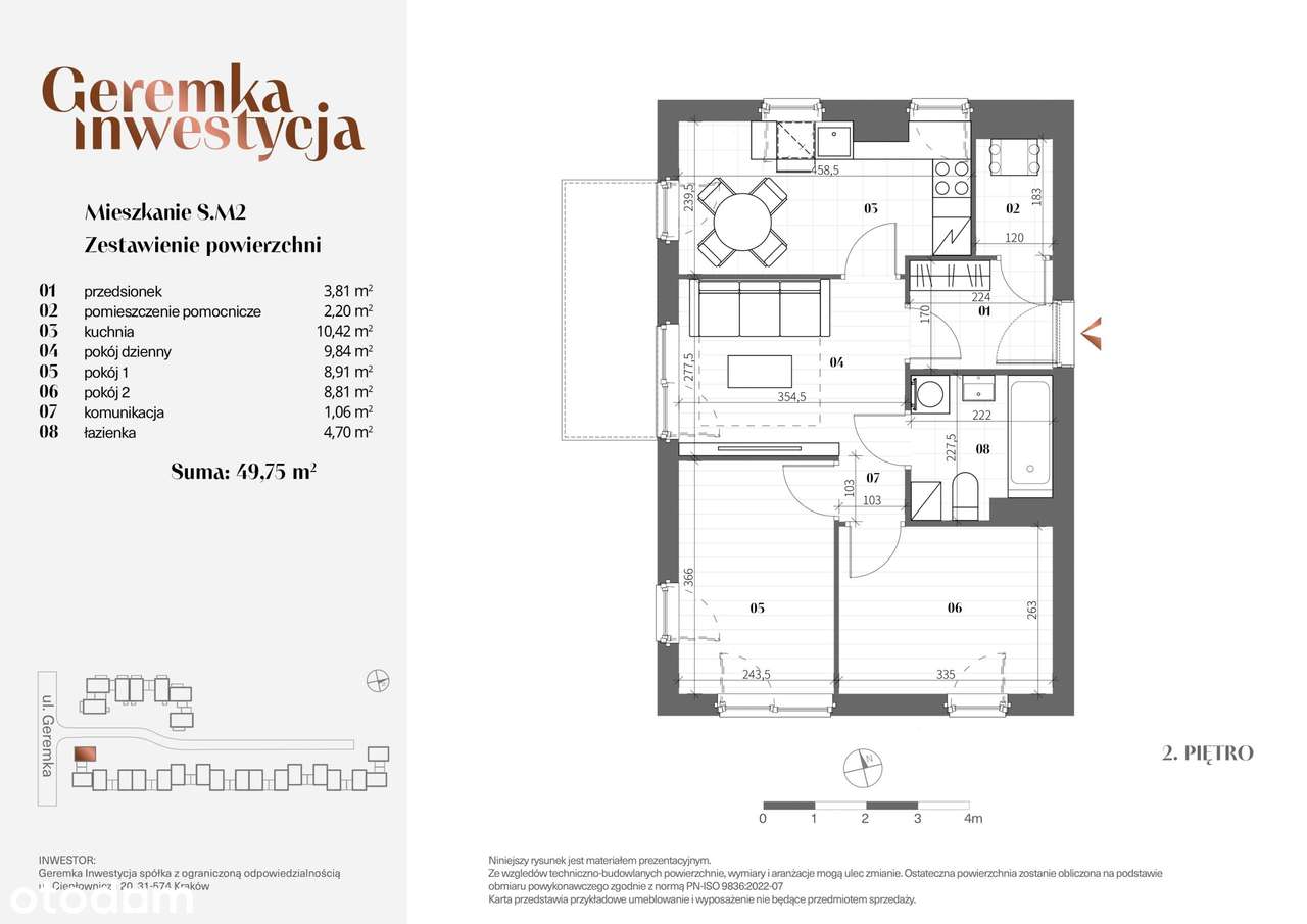 Geremka Inwestycja  | mieszkanie 3-pok. | S_M2 - Pełny obrazek: 2/7