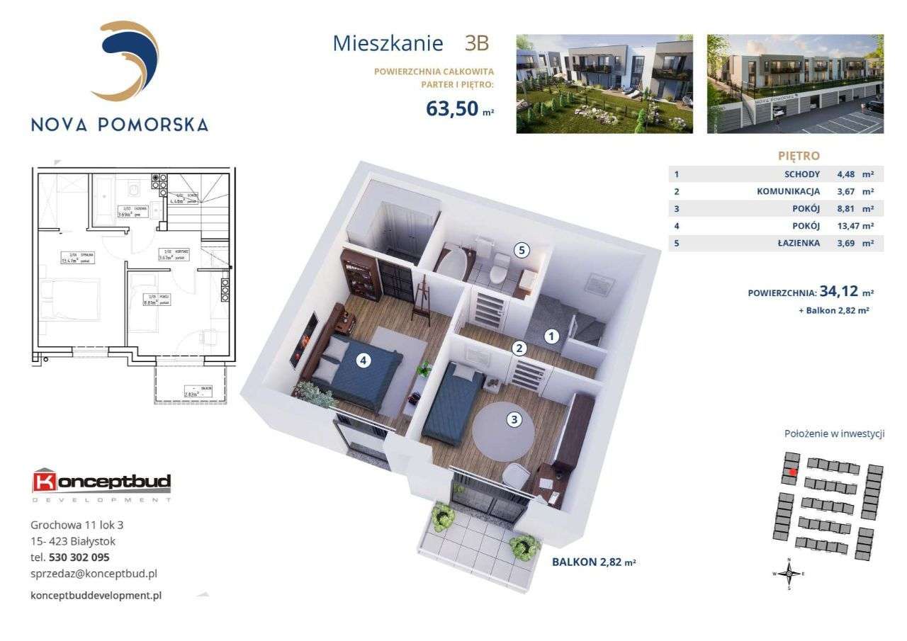 Nova Pomorska | mieszkanie 3B | 63.50 m2 - Pełny obrazek: 4/9