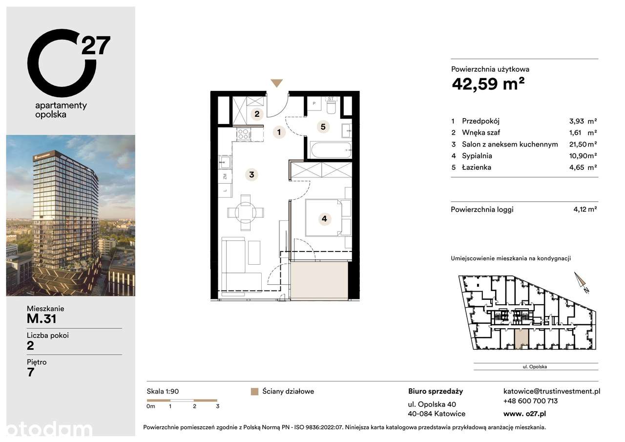 2-pokojowe mieszkanie 42m2 Bez Pośredników - Pełny obrazek: 3/10