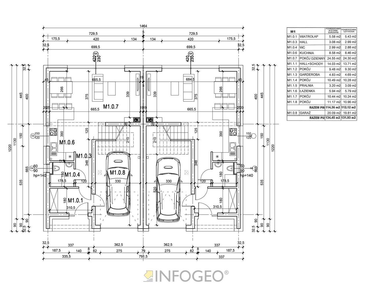 Zespół domów jednorodzinnych z garażem-11