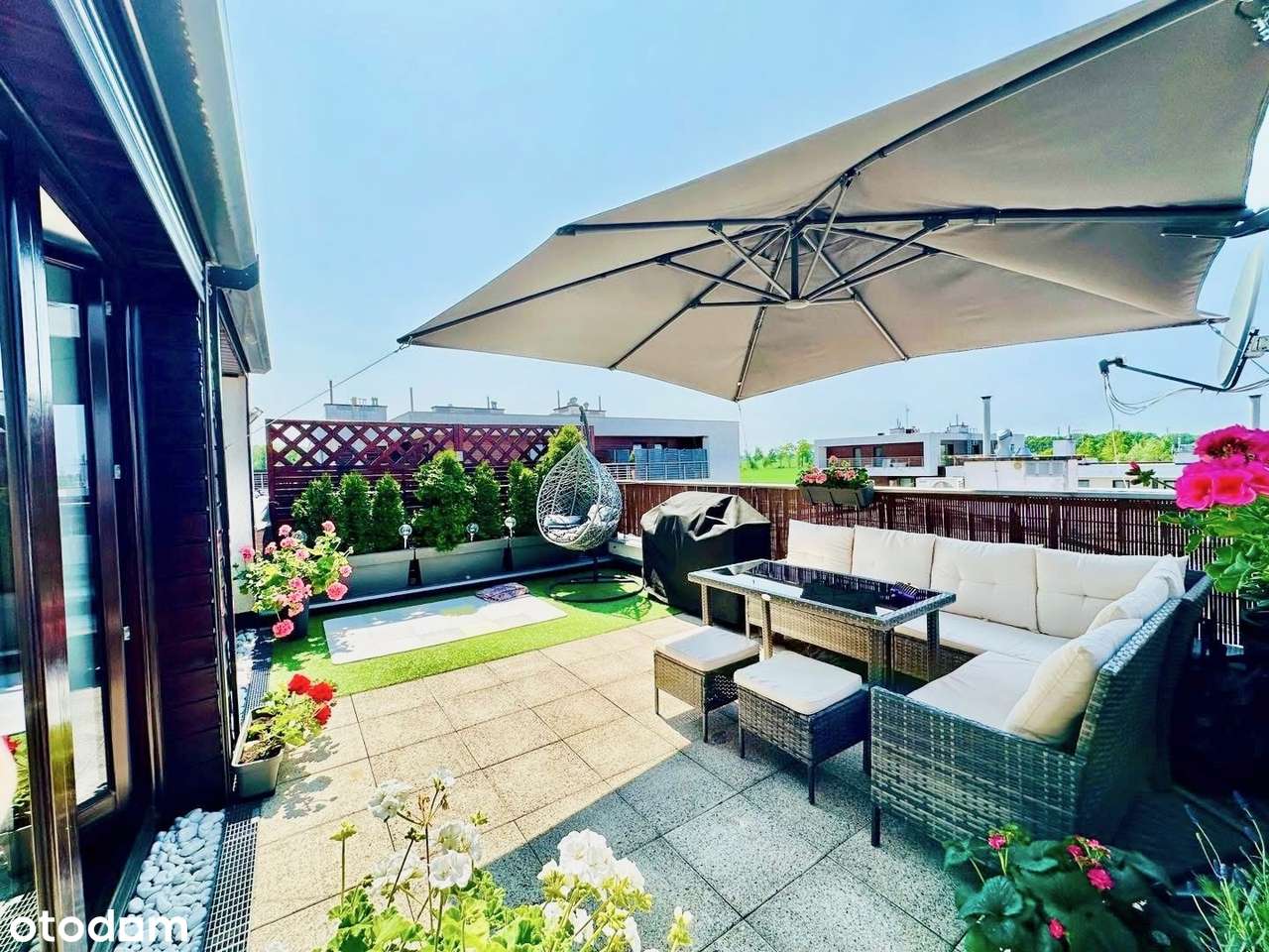 Dwupoziomowy apartament 87 m² + taras 25 m² | Brak skosów | Komorowice