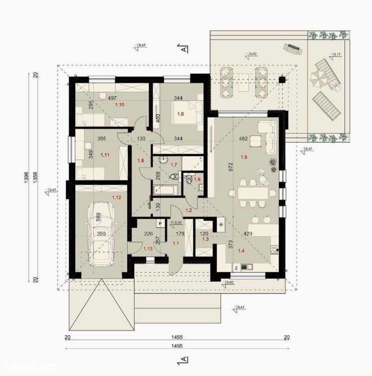 Parterowy Dom Z Garażem! 4 Pokoje! Bratkowice - Pełny obrazek: 5/5