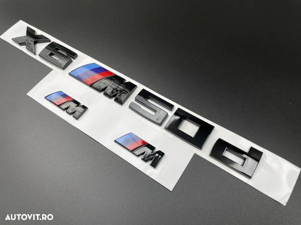 Set Embleme BMW X6 M50d Negru - 2