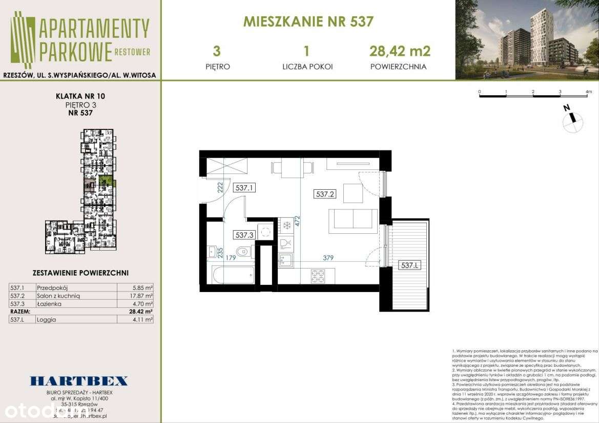 Apartamenty Parkowe | mieszkanie 1-pok. | 537 - Pełny obrazek: 2/7
