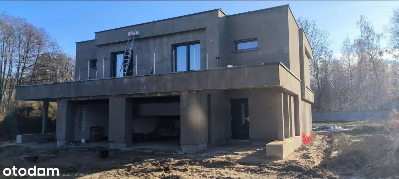 Ciekawy projekt 1/2 bliźniaka z płaskim dachem . - Pełny obrazek: 4/12