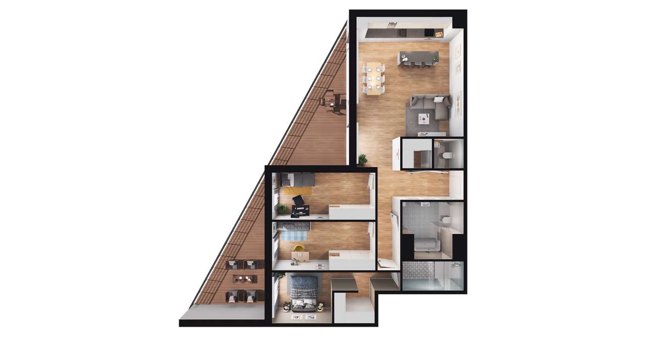 4-pokojowe mieszkanie 115m2 + loggia Bez Prowizji - Pełny obrazek: 2/8