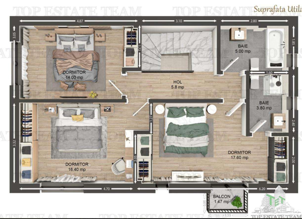 Vila individuala cuplata, in complex rezidential modern, cu 4 camere,-9