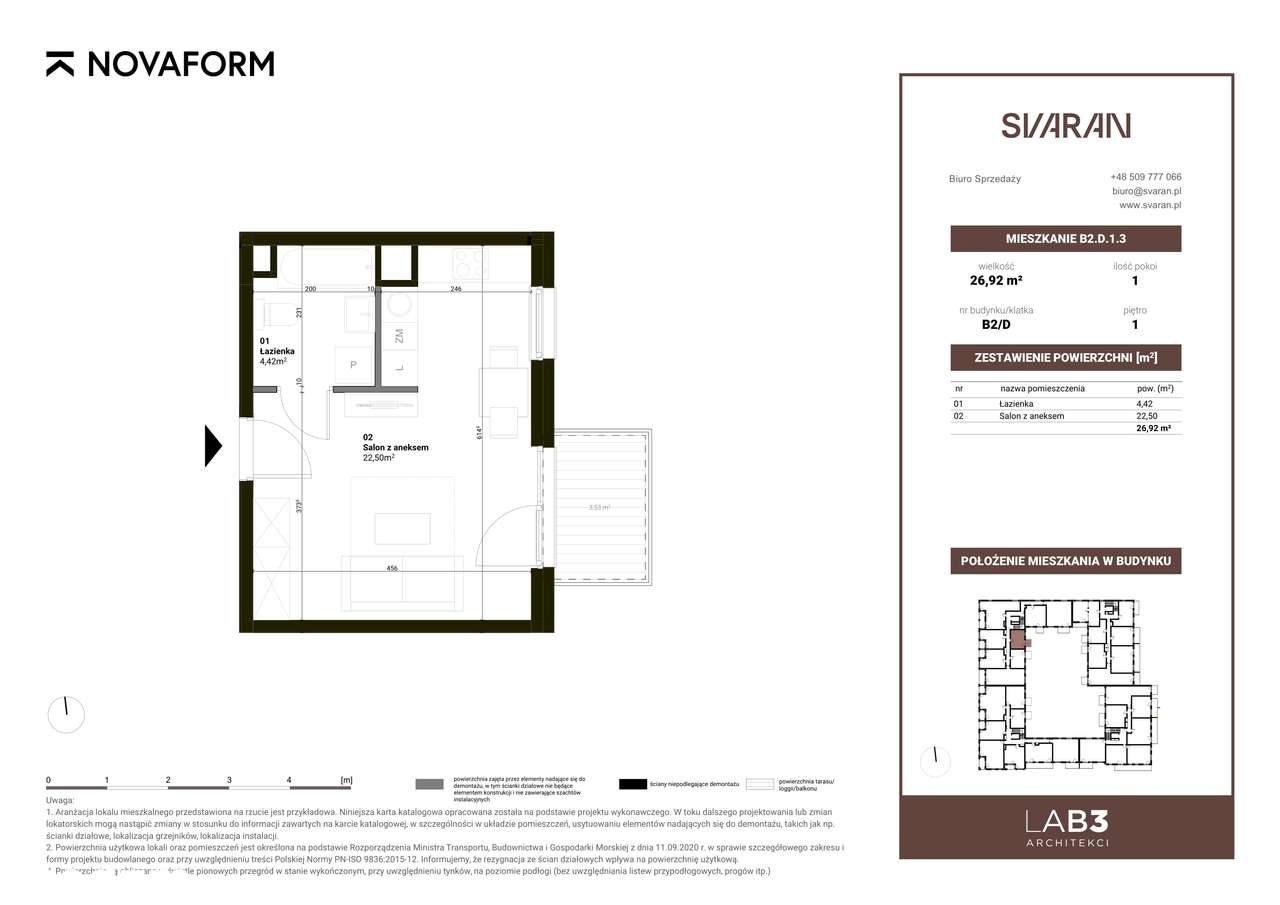 Svaran | mieszkanie 1-pokojowe | B2.D.1.3 - Pełny obrazek: 2/7