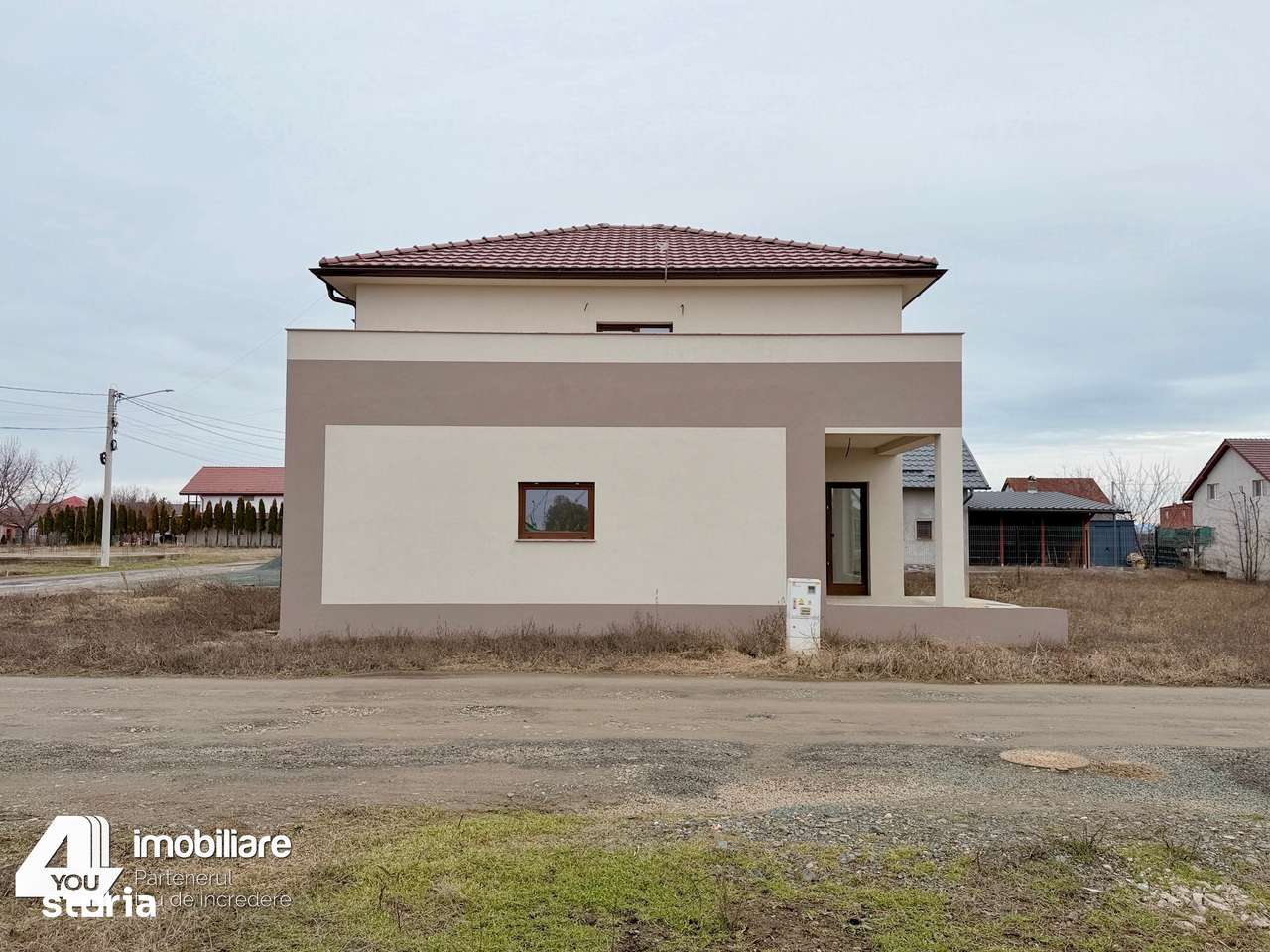 Casă nouă din 2025 semifinisată,  Curtici cartier nou, teren 500 mp-2