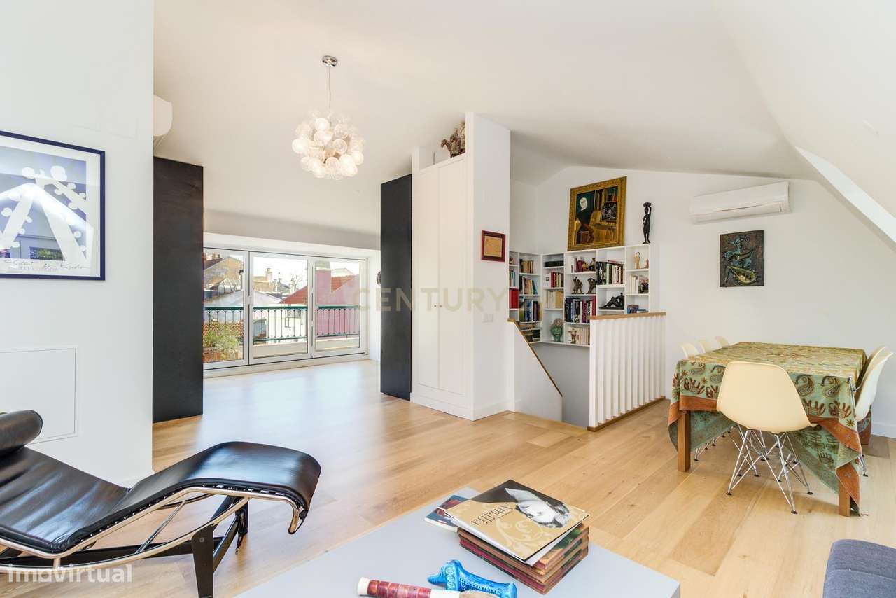 Apartamento T2 Duplex, com garagem e vista rio, no coração da Lapa - Grande imagem: 2/42