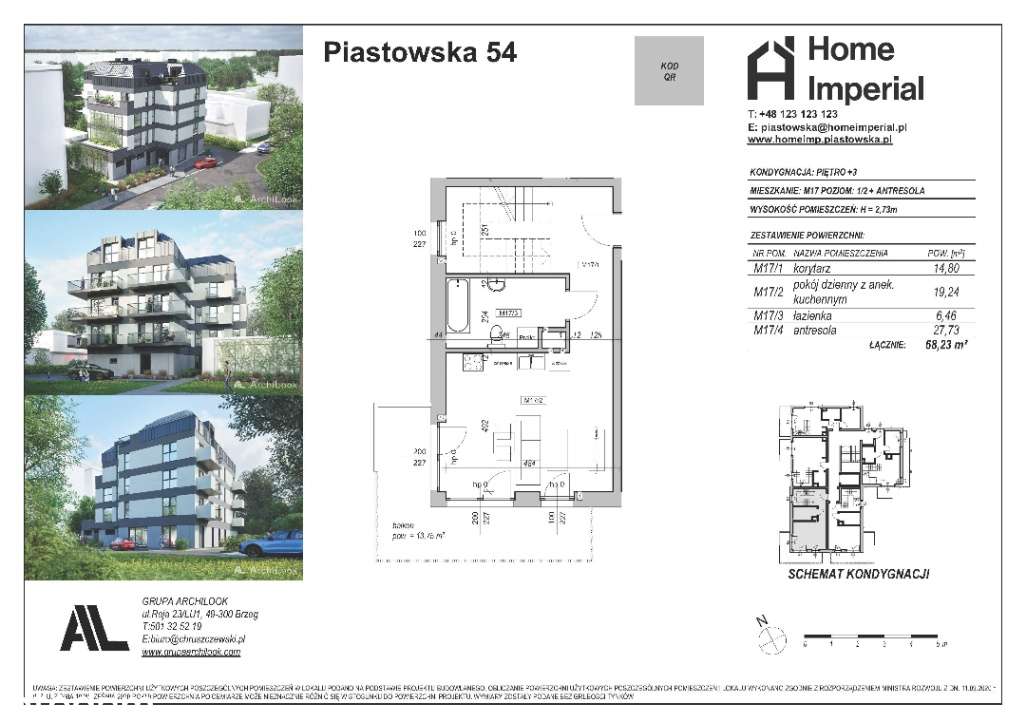 Promocja! Nie czekaj - Mieszkanie z antresolą w Brzegu 68,23 m² - Pełny obrazek: 2/7