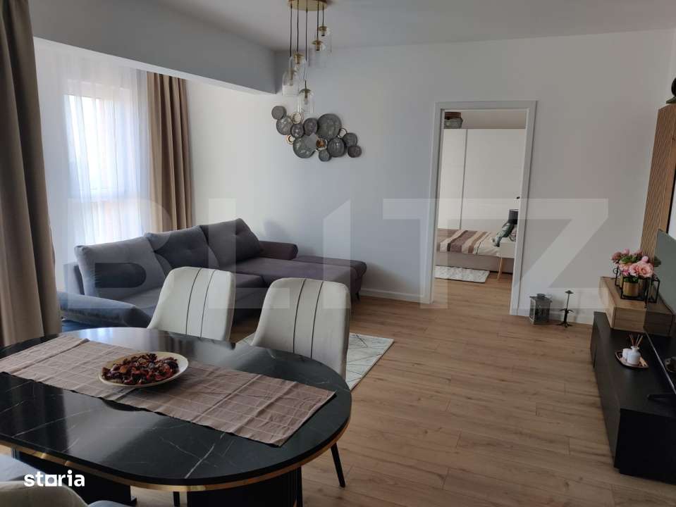 Apartament mobilat si utilat, 56 mp utili, 2 balcoane, lift, la 5 minu - Imagine principală: 5/11