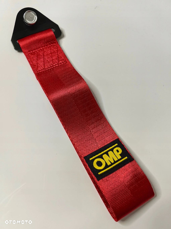 Pas Holowniczy tow strap OMP czarny RED CZERWONY - 2