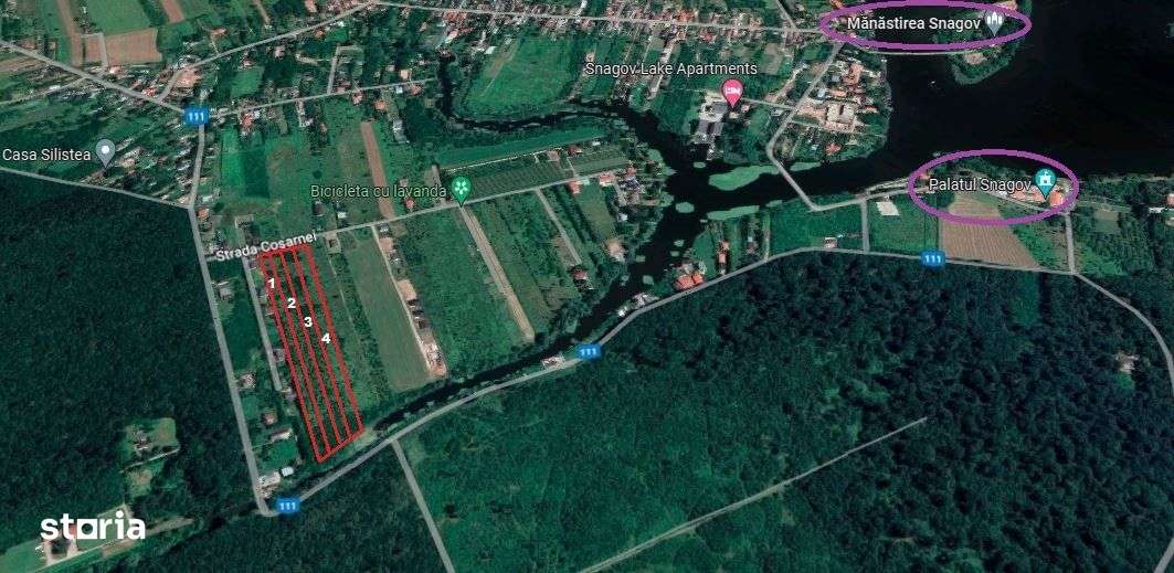 SNAGOV, Teren intravilan - 17.500 mp - DESCHIDERE LA LAC SI DRUM - Imagine principală: 2/3