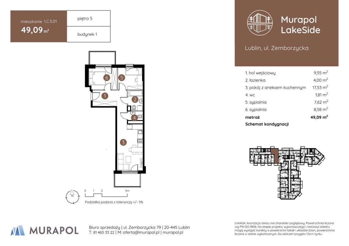 3-pokojowe mieszkanie 49m2 Bez Pośredników - Pełny obrazek: 2/6