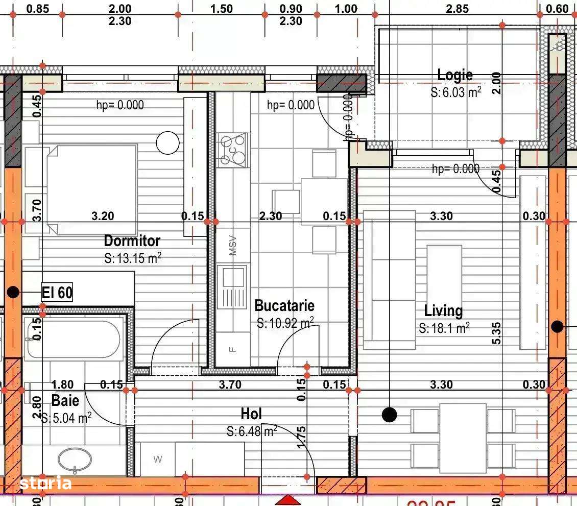 Apartament 2 camere 1 Decembrie 1918 Bucatarie 11mp / Logie / NOU-1