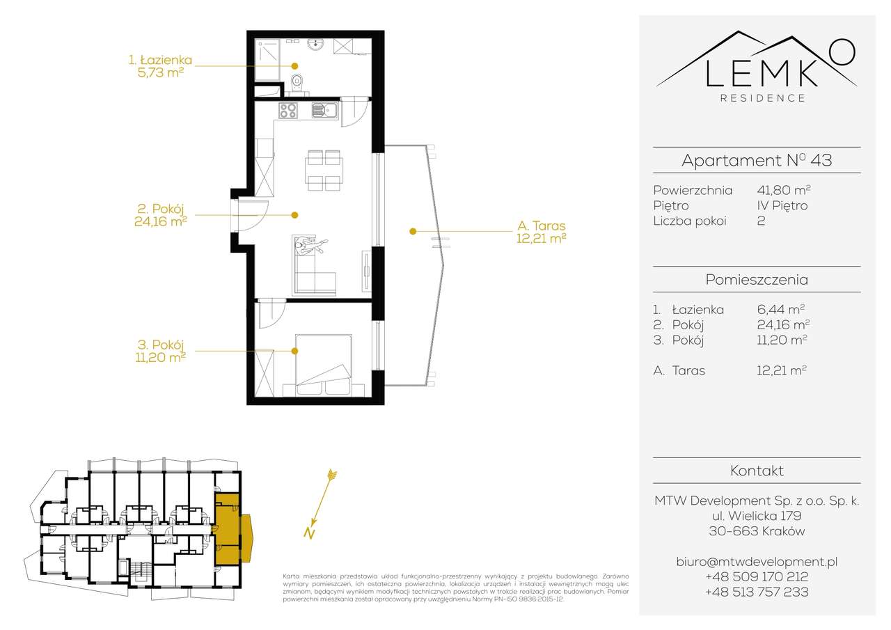 Lemko Residence | Przedsprzedaż! | 2-pok. | 43 – pohled 2