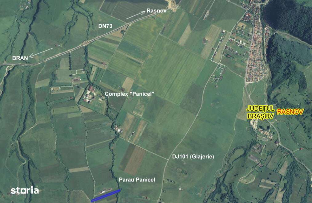 Teren cu panorama superba și pârâu, în Râșnov, zona Pănicel - Glăjerie - Imagine principală: 5/6