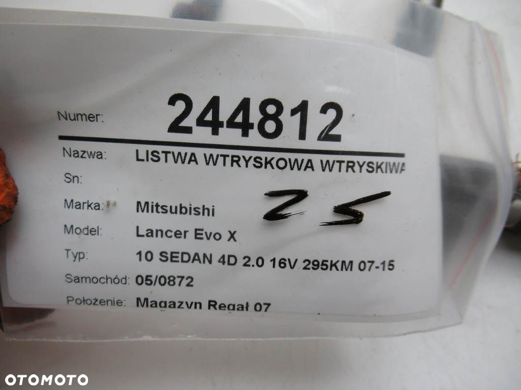 LISTWA WTRYSKOWA WTRYSKIWACZE MITSUBISHI LANCER VIII (CY_A, CZ_A) 2007 - 2022 EVO X (CZ4A) 217 kW - 8