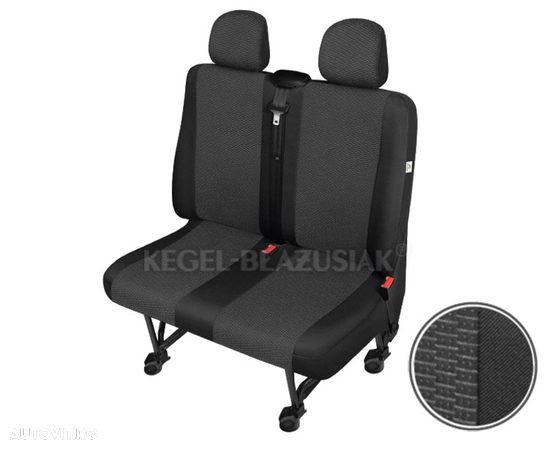 Huse scaun bancheta auto cu 2 locuri Ares Trafic pentru Nissan Primastar Opel Vivaro Renault Trafic - 1