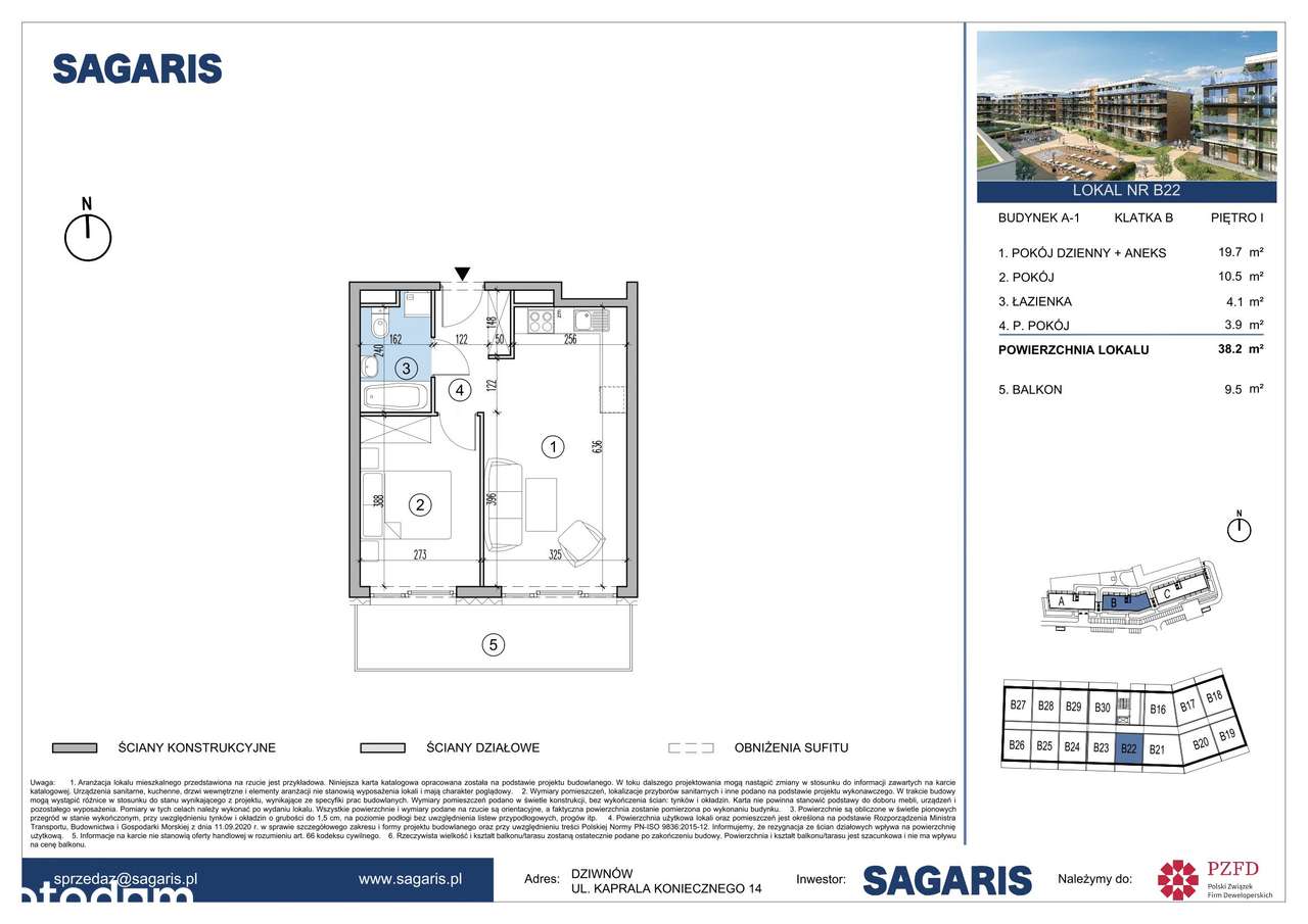 Essense Baltic Resort | mieszkanie 2-pok. | B22 - Pełny obrazek: 3/8