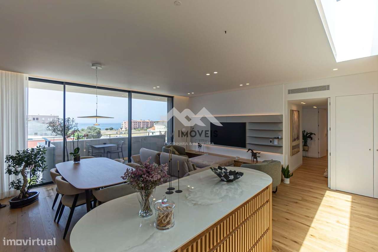 T3 Luxo Último Piso | Leça da Palmeira | Vistas de Mar | Varanda a Poe-26