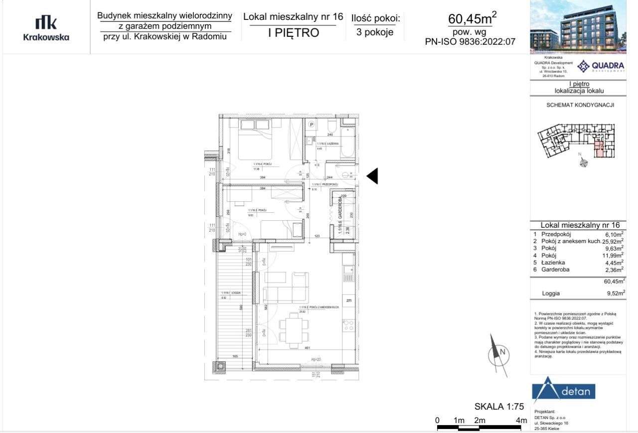 KRAKOWSKA | mieszkanie 3-pokojowe | M16 - Pełny obrazek: 2/9