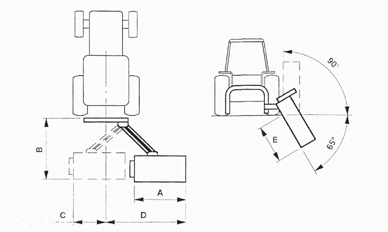 Kosiarka bijakowa tylno boczna do poboczy Pomarol 200 cm Raty Transport - 7