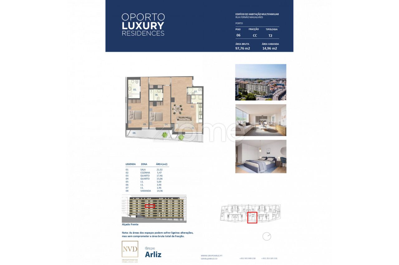 Novo empreendimento Oporto Luxury Residences - Apartamento T2